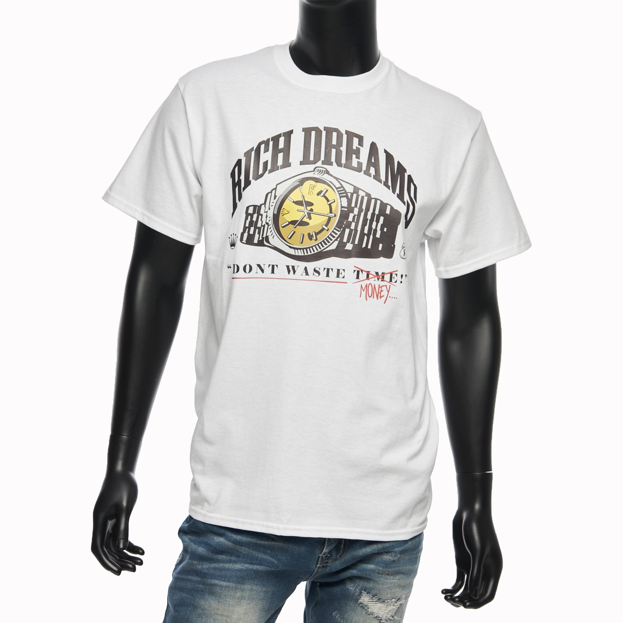 Rich Dreams Don't Waste Tee (White)