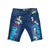 Premium Multi Colored Denim Shorts (Light Blue)