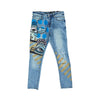 Premium DSTRKT Denim Jean w/Graphic &amp; Embroidery (Blue)