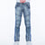 Premium Striped Jean (Medium Blue/Royal Blue)
