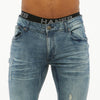 Premium Basic Distressed Skinny Jeans (Medium Blue)