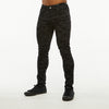 Premium Basic Skinny Jeans w/Knee Cuts (Black Camo)