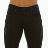 Premium Basic Skinny Jeans w/Knee Cuts (Jet Black)