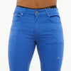 Premium Basic Skinny Jeans w/Knee Cuts (Royal Blue)