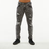 Premium Basic Distressed Skinny Jeans (Ice Black)