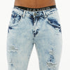 Premium Basic Distressed Skinny Jeans (Ice Blue)