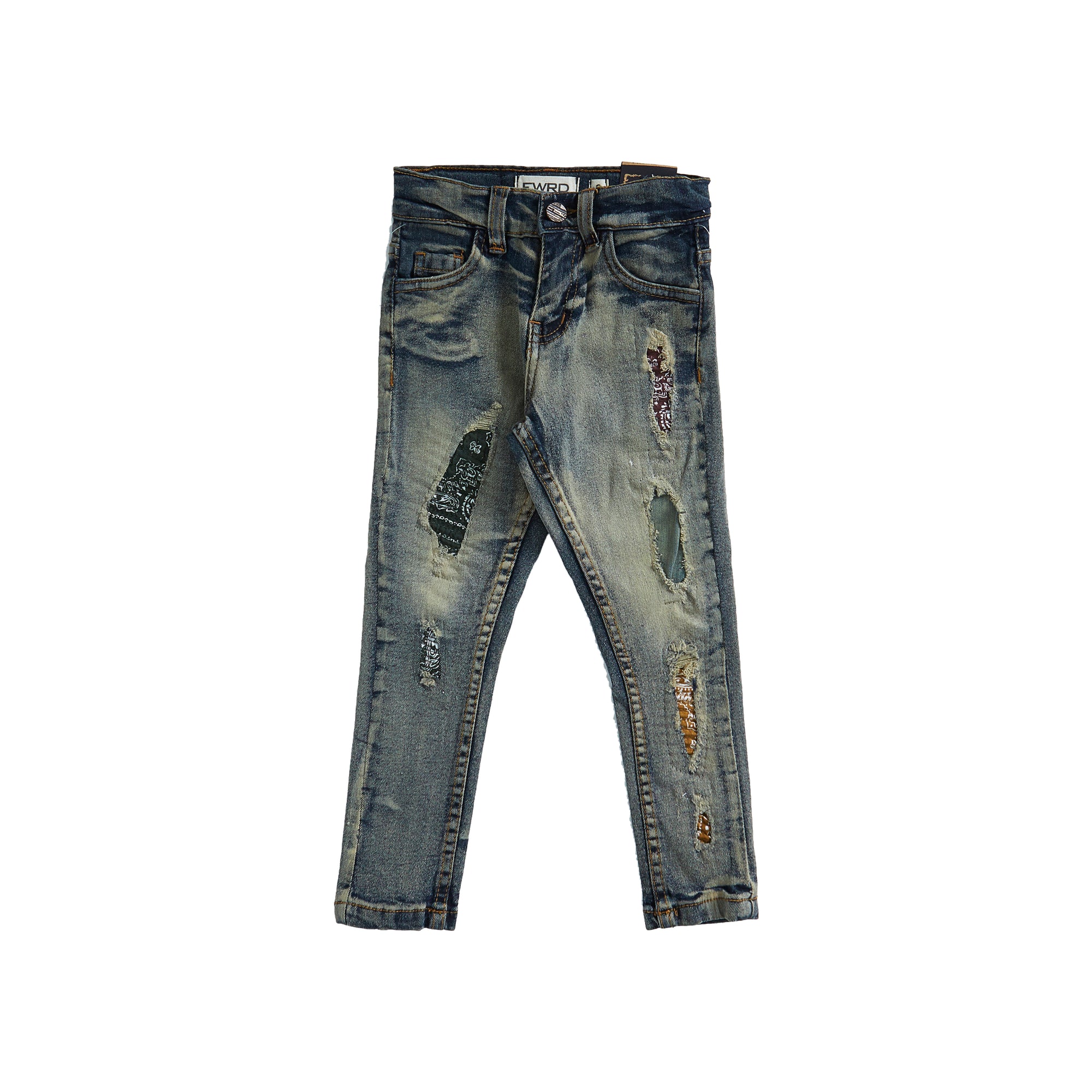 Premium Ripped & Repair Bandana Skinny Jean