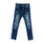 Premium Stripped Skinny Jean (Medium Blue/White/Royal Blue)