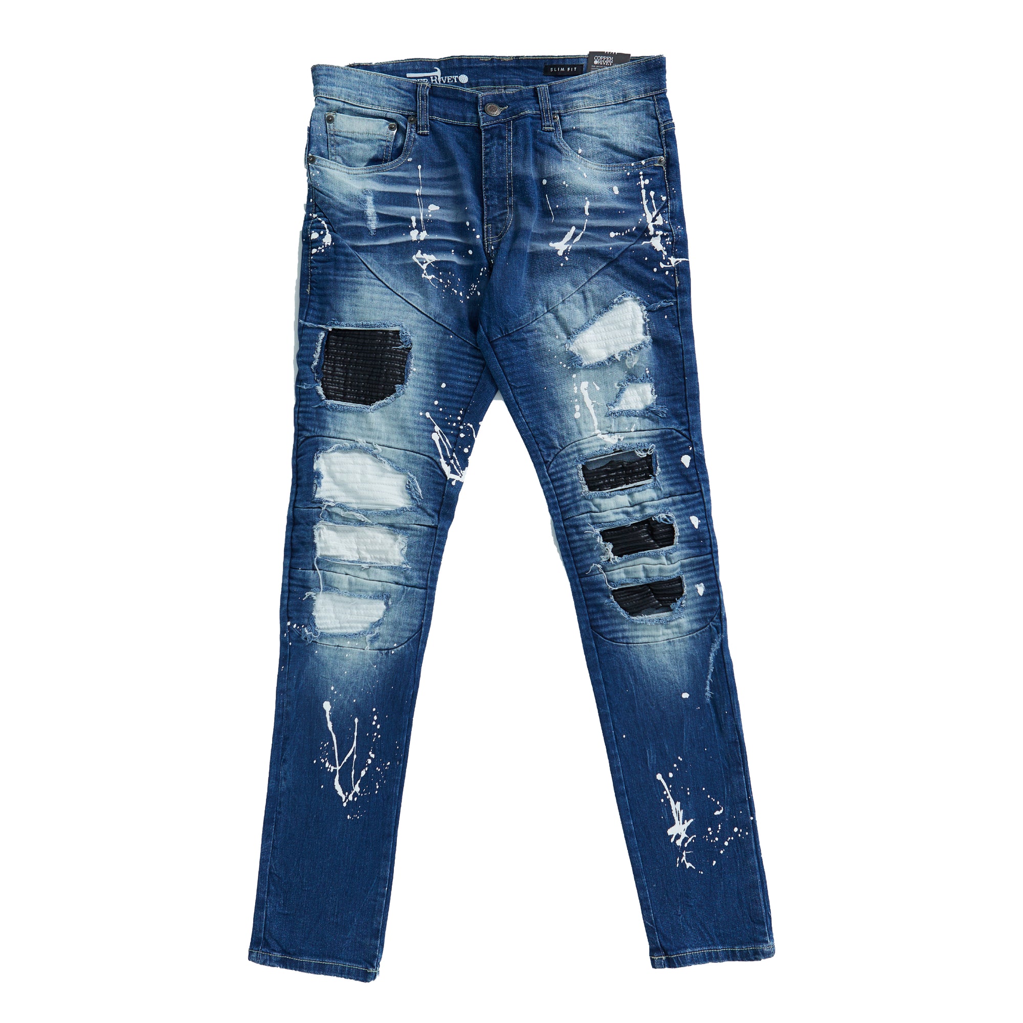 Premium Quilting Backup Jeans ( Dark Stone Blue)