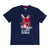 LUCKY CHARM EMBROIDERED TEE (Navy Blue/Red)