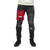 Premium Biker Denim Pants (Jet Black/Red)