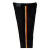 Premium Striped Moto Jean Pants (Black/Orange)