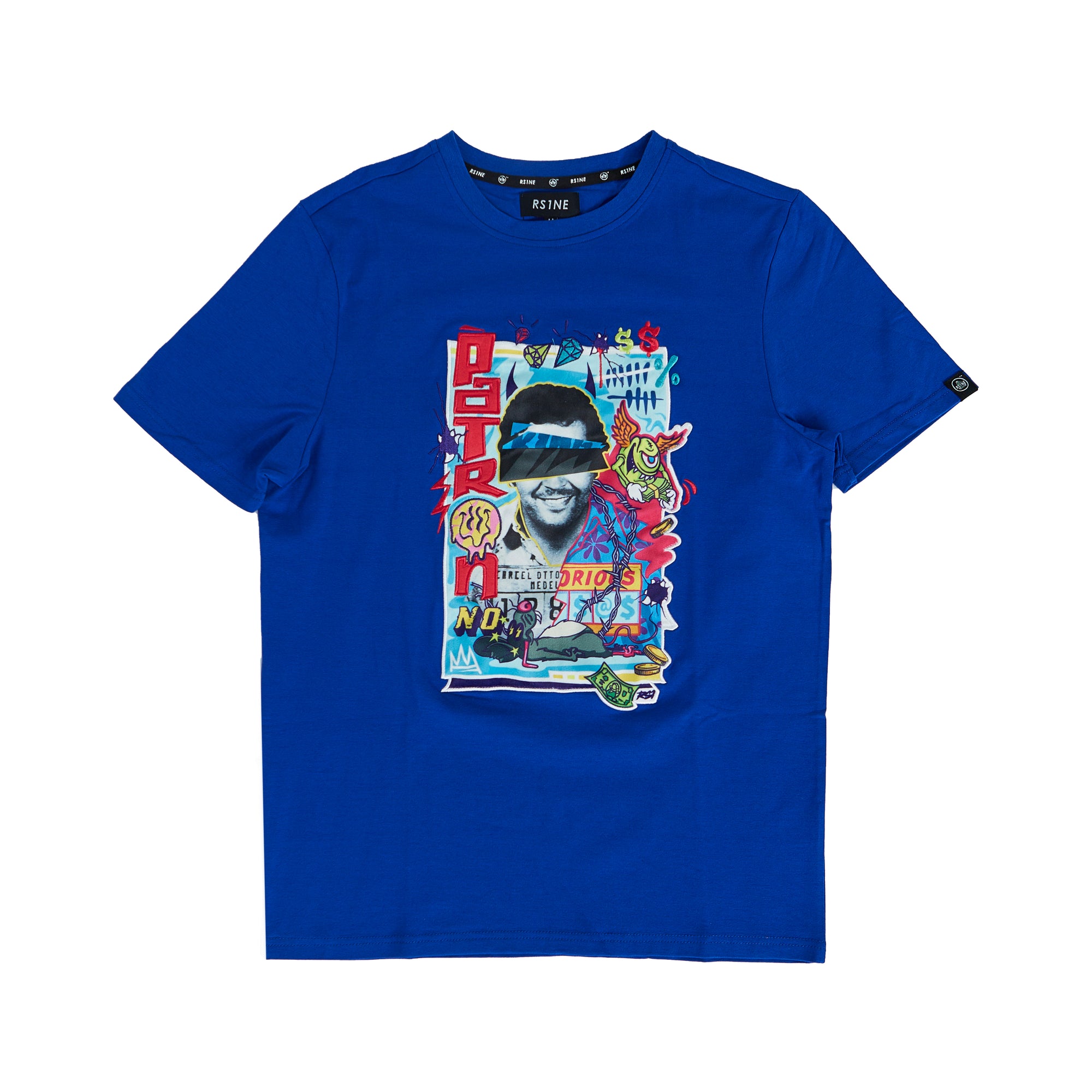 Patron No Rats Embroidery Patch Tee (Royal Blue)