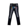 Premium DSTRKT Denim Jean w/Graphic &amp; Embroidery (Black)
