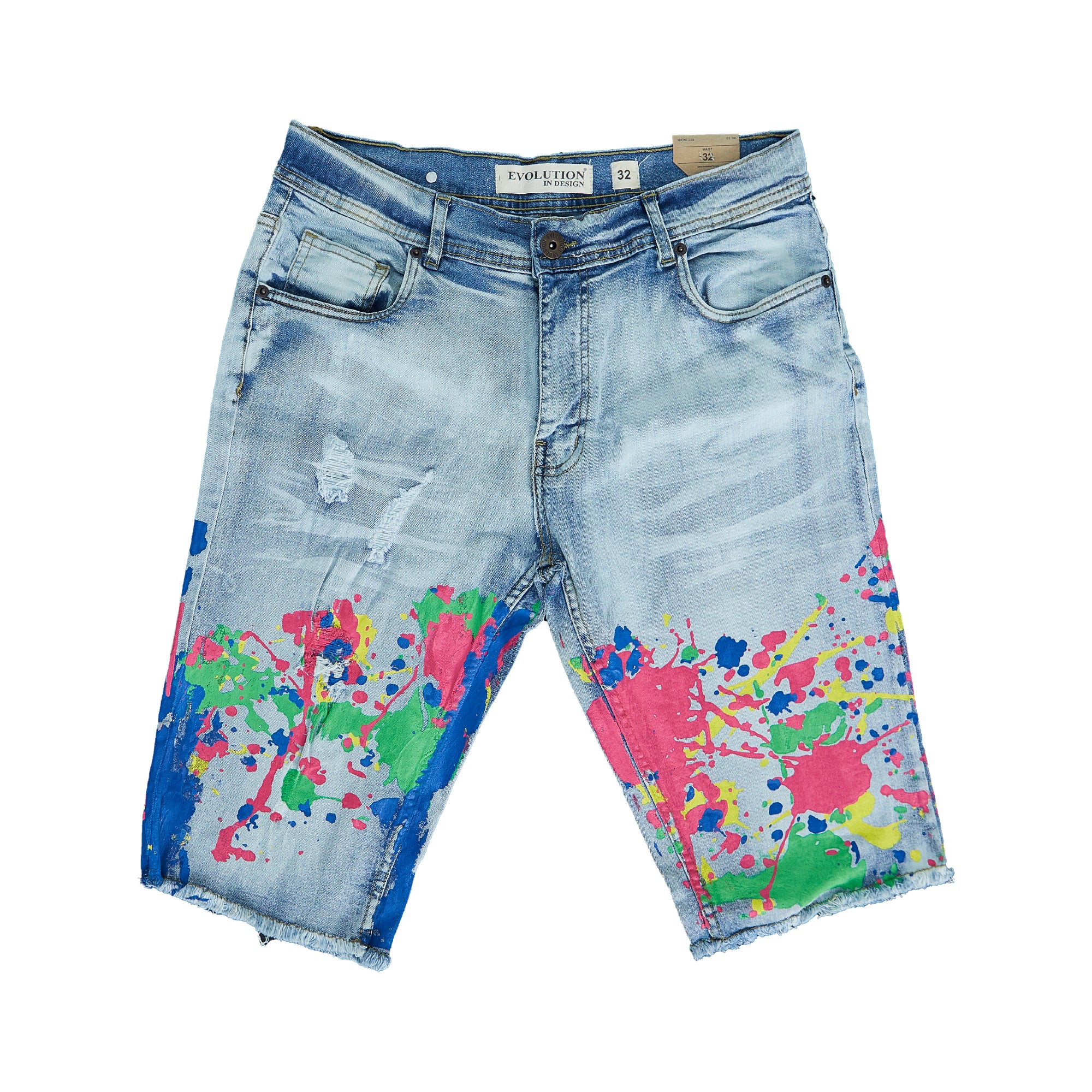 Premium Summer Vibes Denim Shorts (Ice Blue)