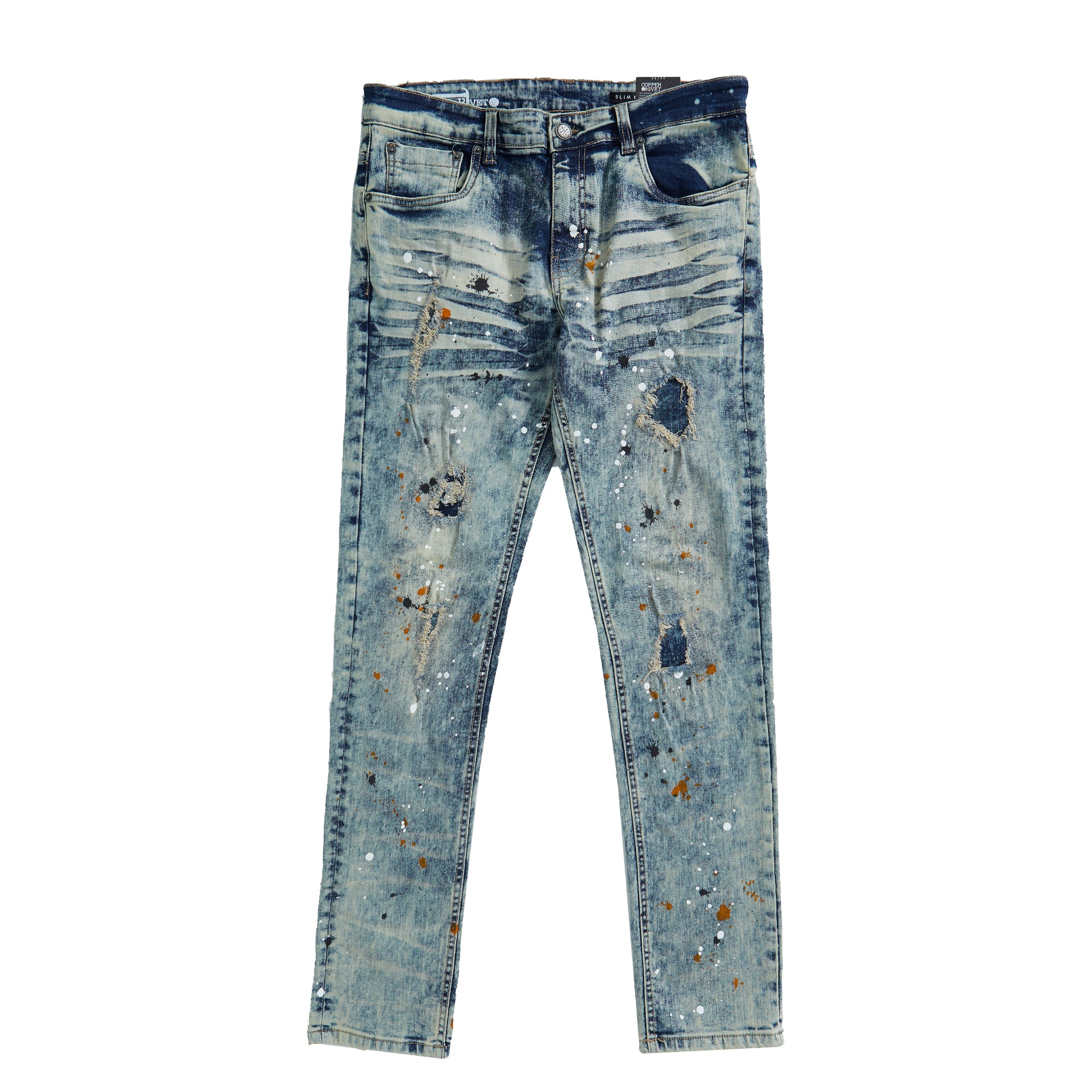 Premium Colored Paint Jeans (Light Blue)