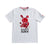 Big & Tall Lucky Charm Embroidered Tee (White/Red)