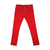 Basic Twill Ripped Jean Pants (Red)