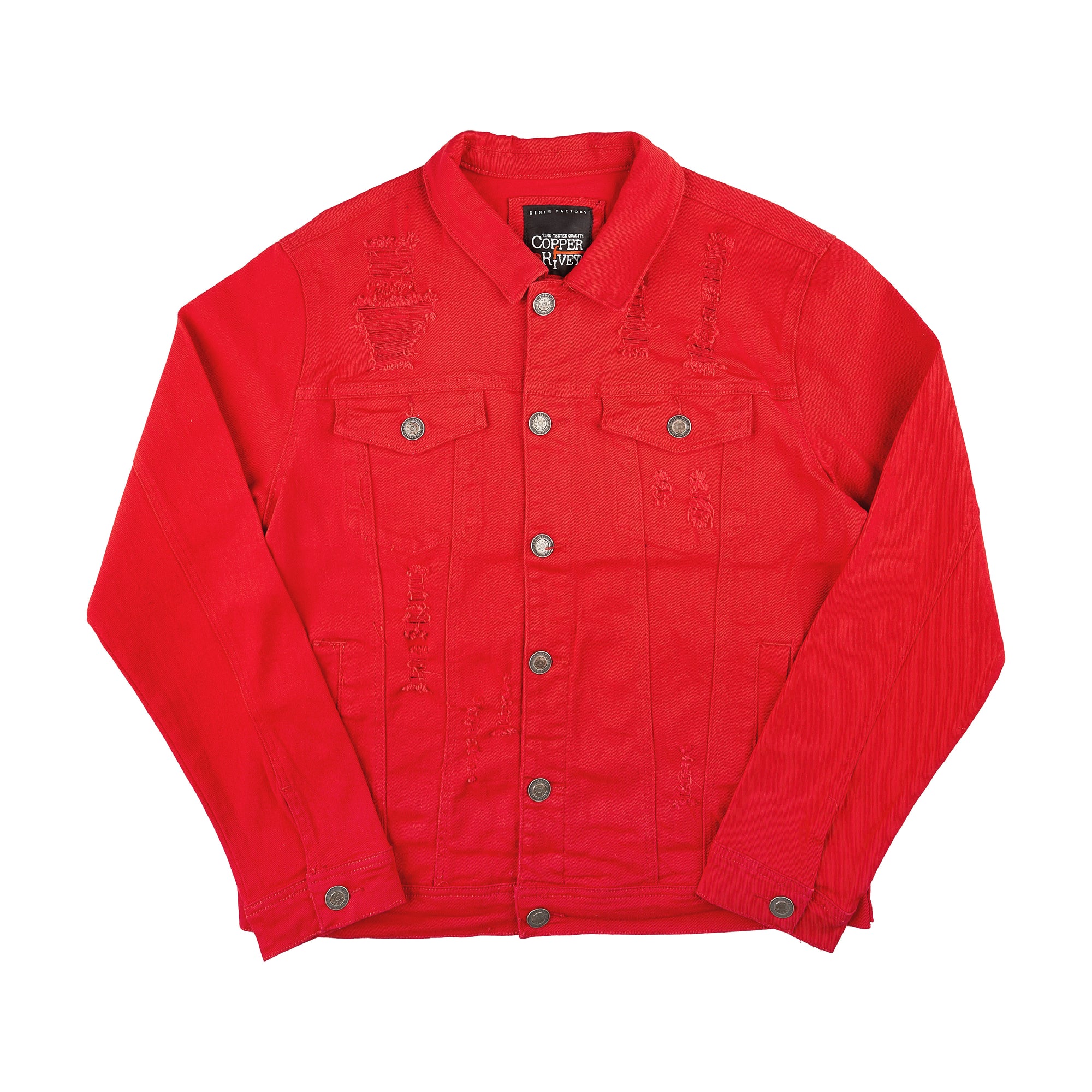 Basic Twill Jean Jacket (Red)