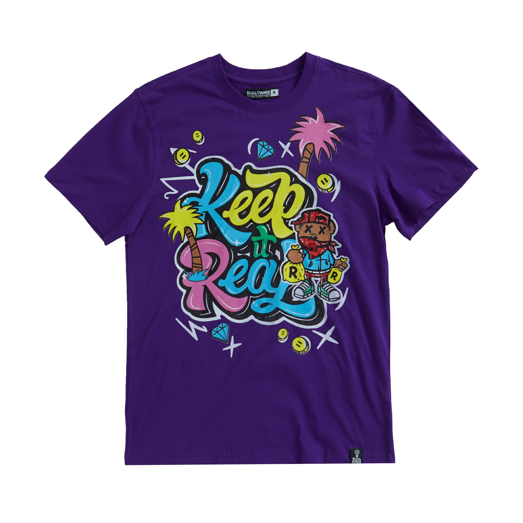 Keep Real Graphic Tee (Purple)
