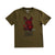 Lucky Charm Embroidered Tee (Olive/Burgundy)